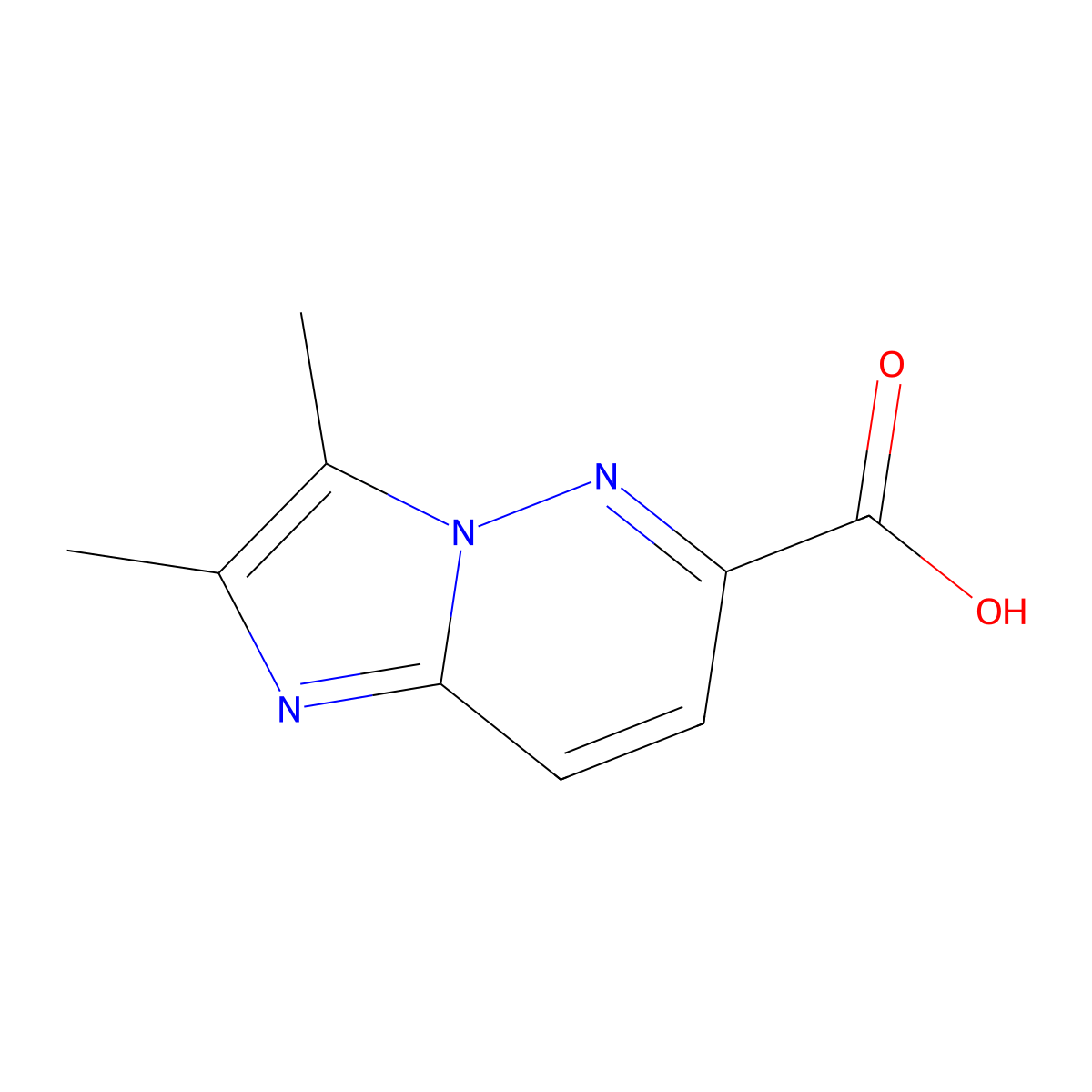 2,3-Dimethylimidazo[1,2-b]pyridazine-6-carboxylic acid molecular structure, CAS 2407081-94-9