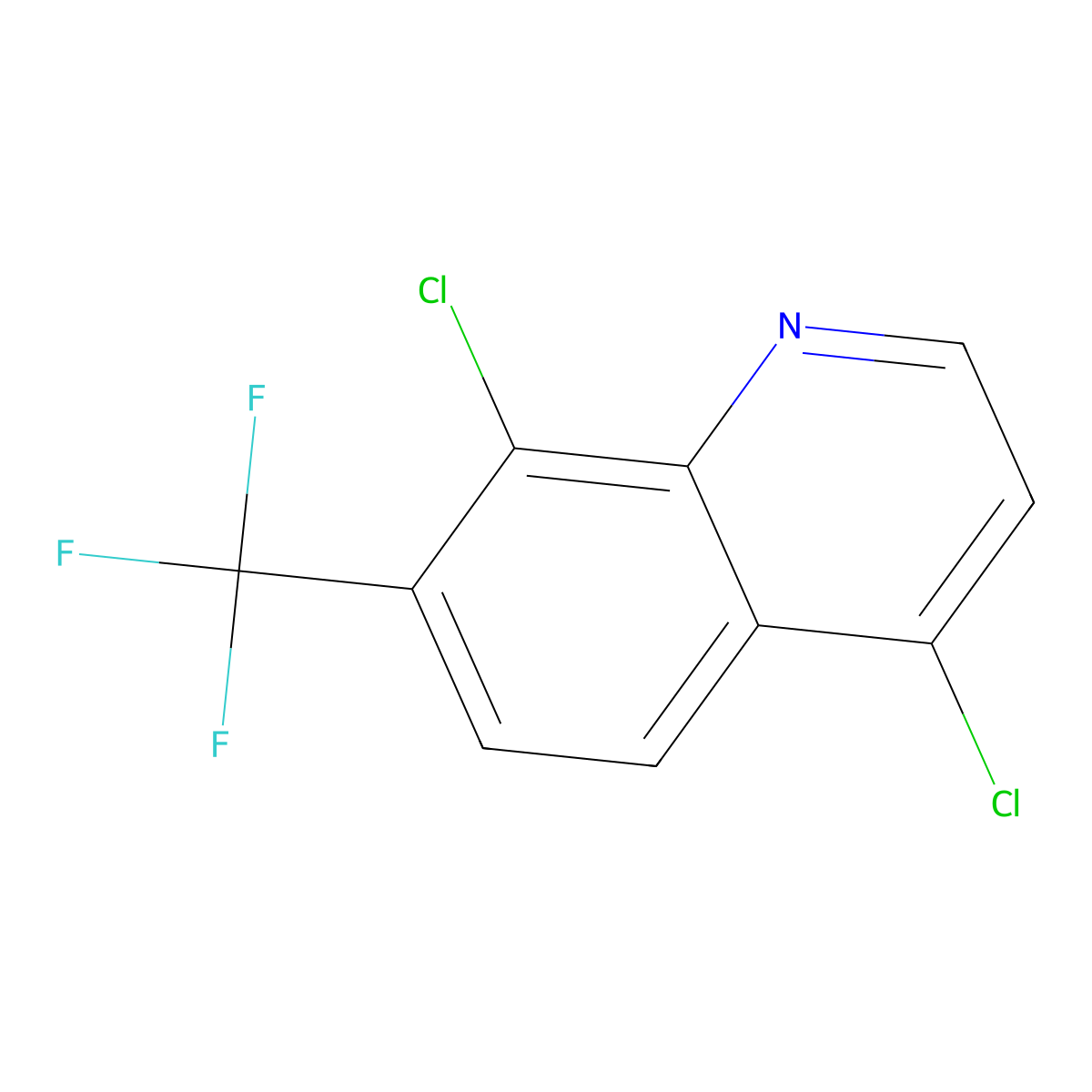 4,8-Dichloro-7-(trifluoromethyl)quinoline molecular structure, CAS 2407339-48-2
