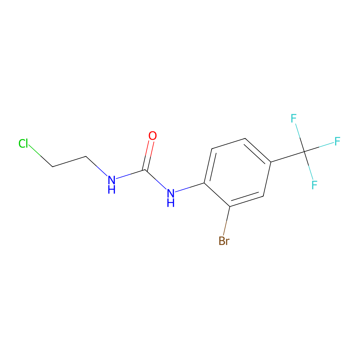 1-[2-Bromo-4-(trifluoromethyl)phenyl]-3-(2-chloroethyl)urea molecular structure, CAS 2407339-55-1