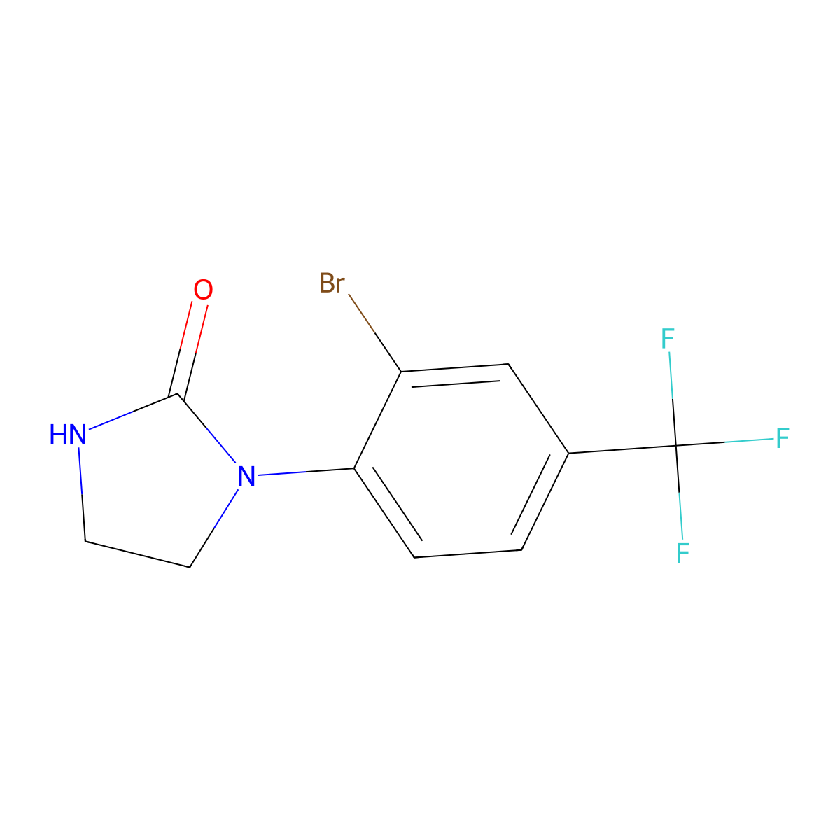 1-[2-Bromo-4-(trifluoromethyl)phenyl]imidazolidin-2-one molecular structure, CAS 2407339-63-1