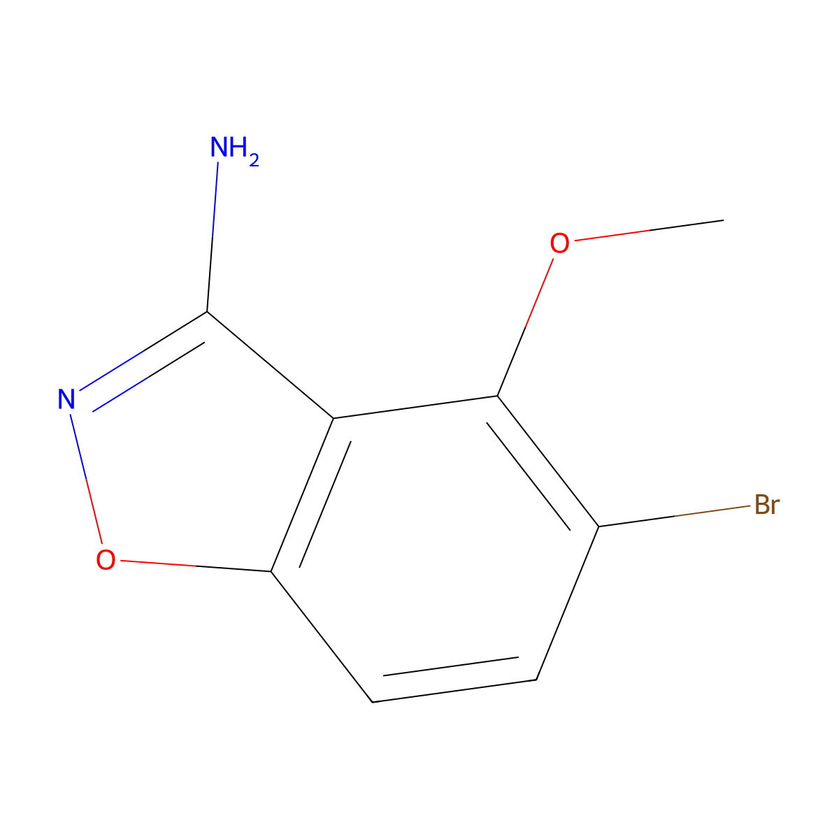 5-Bromo-4-methoxybenzo[d]isoxazol-3-amine molecular structure, CAS 2407426-73-5