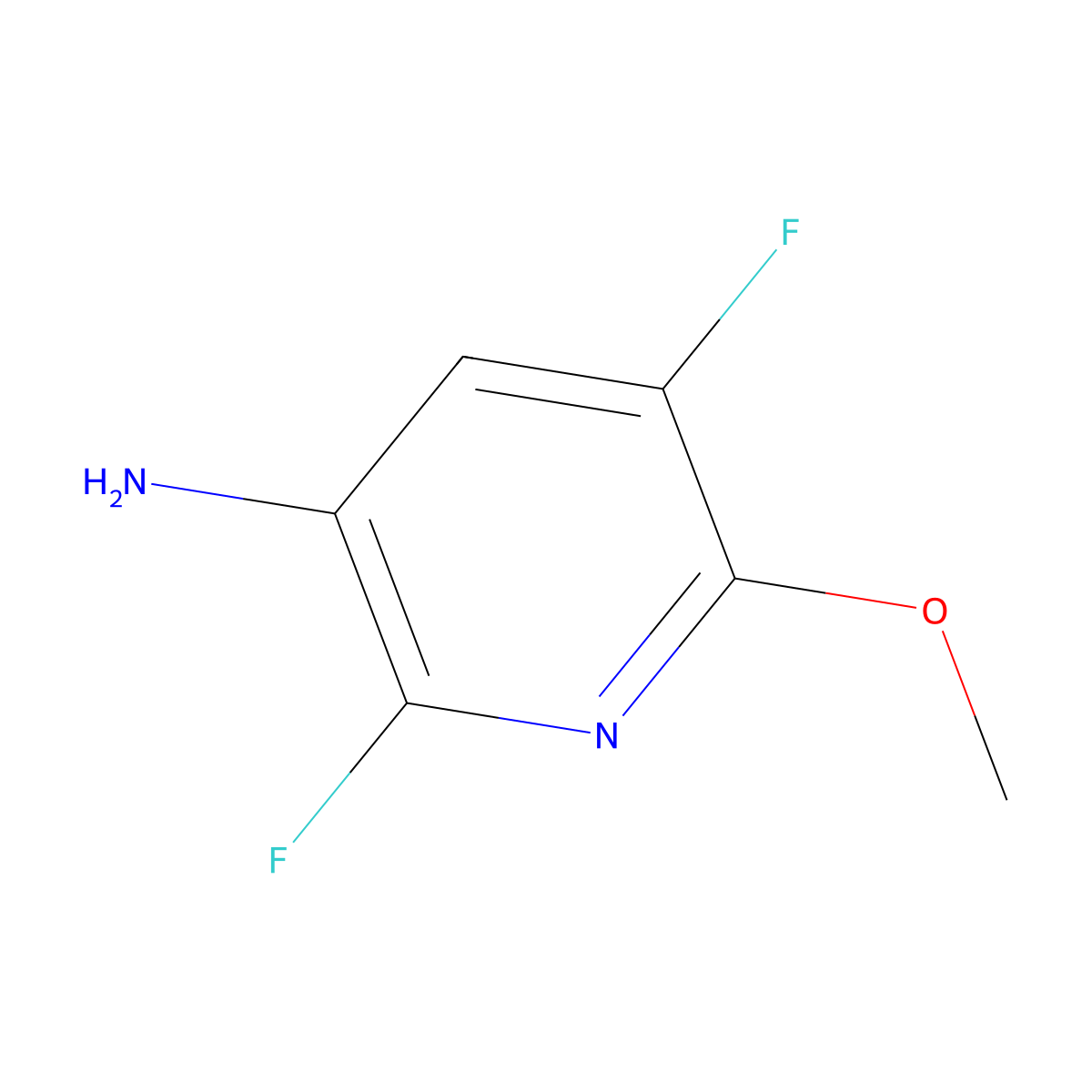 2,5-Difluoro-6-methoxypyridin-3-amine molecular structure, CAS 2407470-84-0