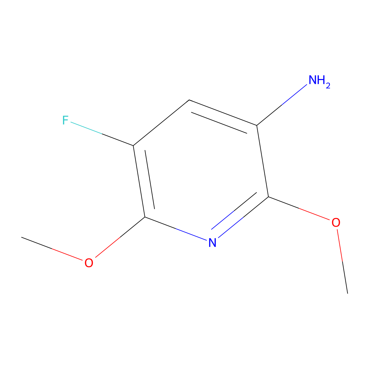 5-Fluoro-2,6-dimethoxypyridin-3-amine molecular structure, CAS 2407470-86-2