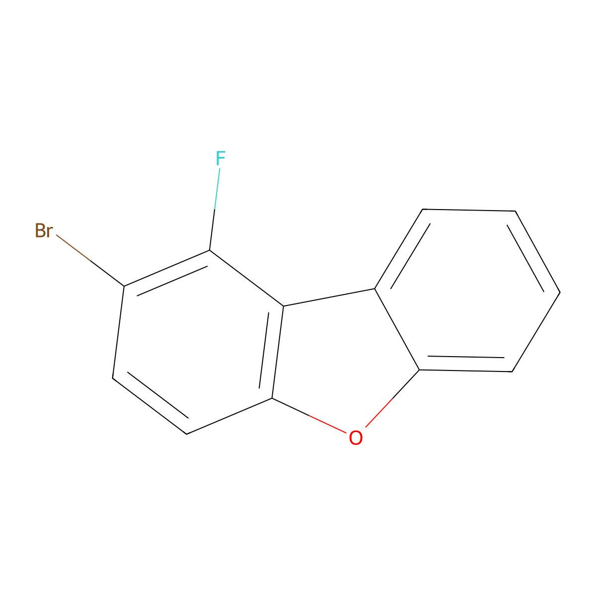 2-Bromo-1-fluorodibenzo[b,d]furan molecular structure, CAS 2407509-99-1