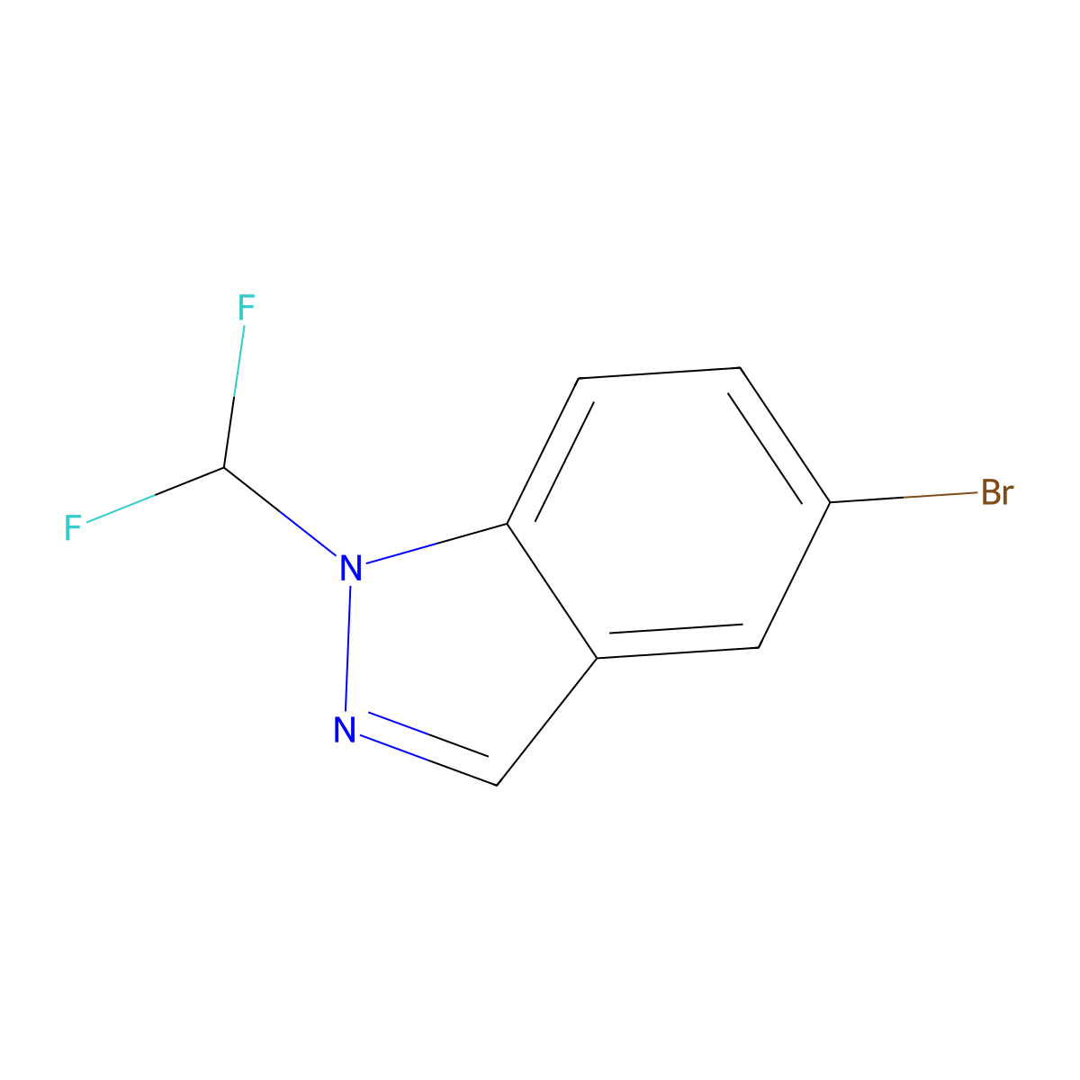 5-bromo-1-(difluoromethyl)-1H-indazole molecular structure, CAS 2407511-99-1
