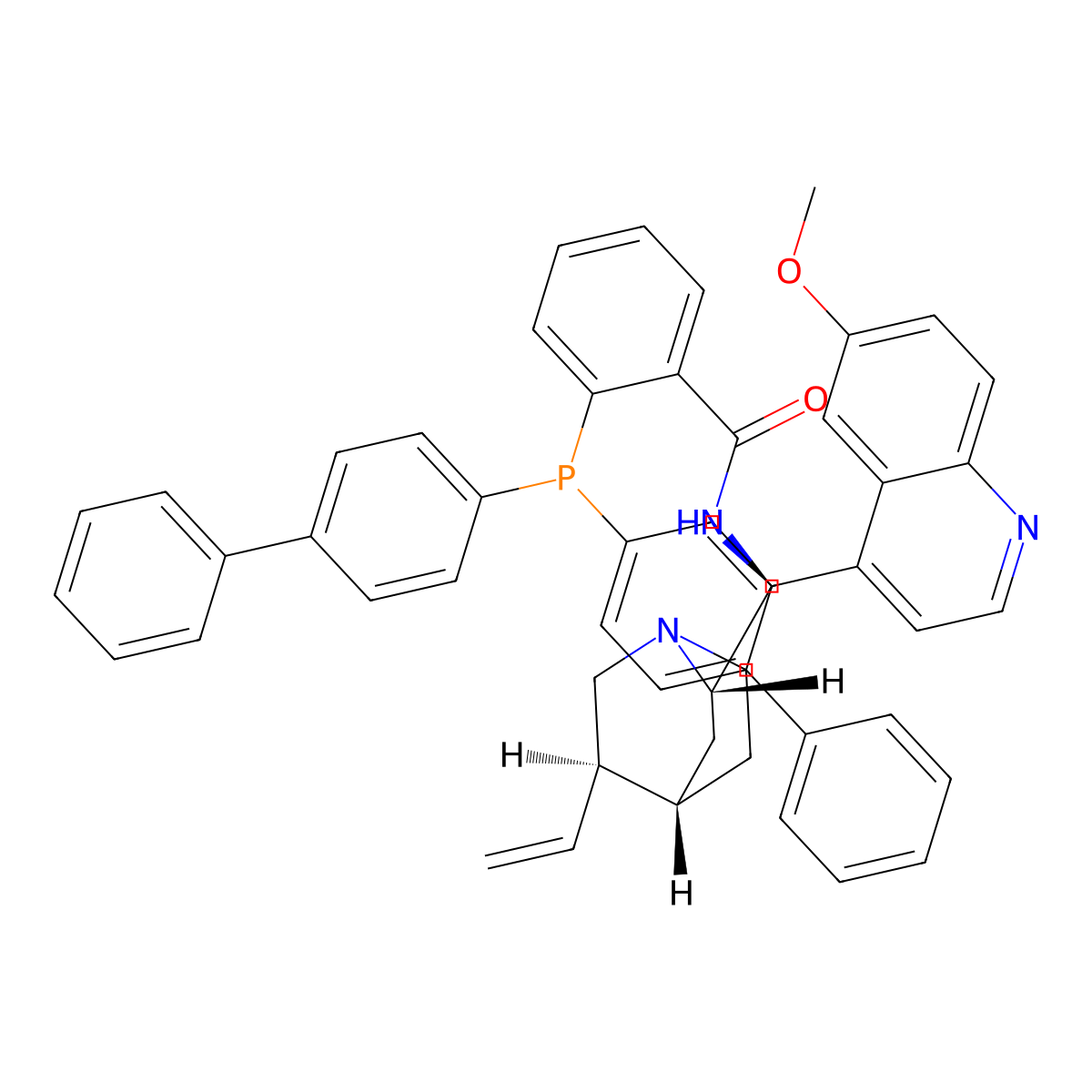 2-(Bis[1,1'-biphenyl]-4-ylphosphino)-N-[(8alpha,9S)-6'-methoxycinchonan-9-yl]benzamide molecular structure, CAS 2407524-30-3