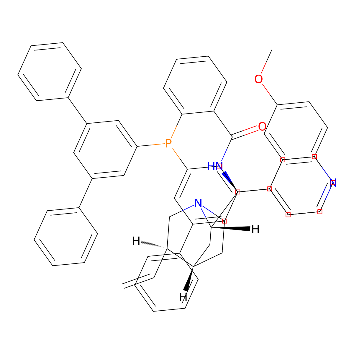 2-(Bis[1,1':3',1''-terphenyl]-5'-ylphosphino)-N-[(8alpha,9S)-6'-methoxycinchonan-9-yl]benzamide molecular structure, CAS 2407524-37-0