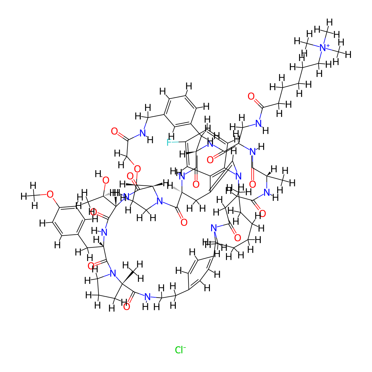 Enlicitide Chloride molecular structure, CAS 2407527-16-4