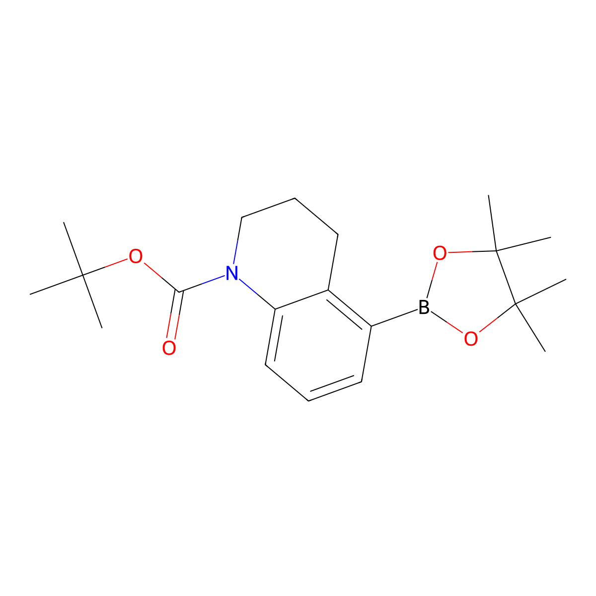 Tert-butyl 5-(4,4,5,5-tetramethyl-1,3,2-dioxaborolan-2-YL)-3,4-dihydroquinoline-1(2H)-carboxylate molecular structure, CAS 2407530-70-3