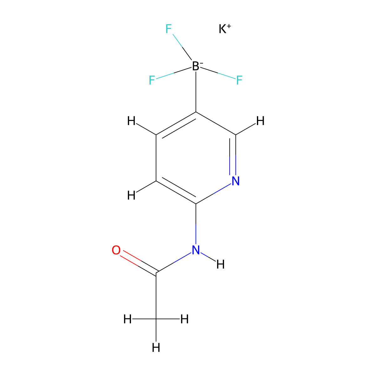 Potassium (6-acetamidopyridin-3-yl)trifluoroboranuide molecular structure, CAS 2407531-71-7