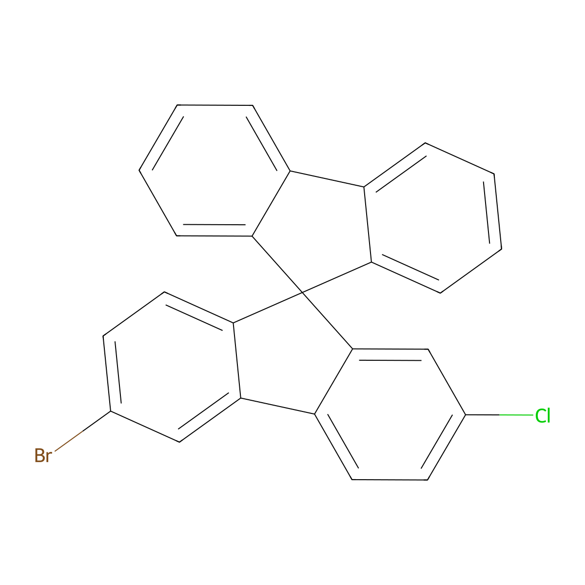 6-Bromo-2-chloro-9,9'-spirobi[fluorene] molecular structure, CAS 2407558-36-3