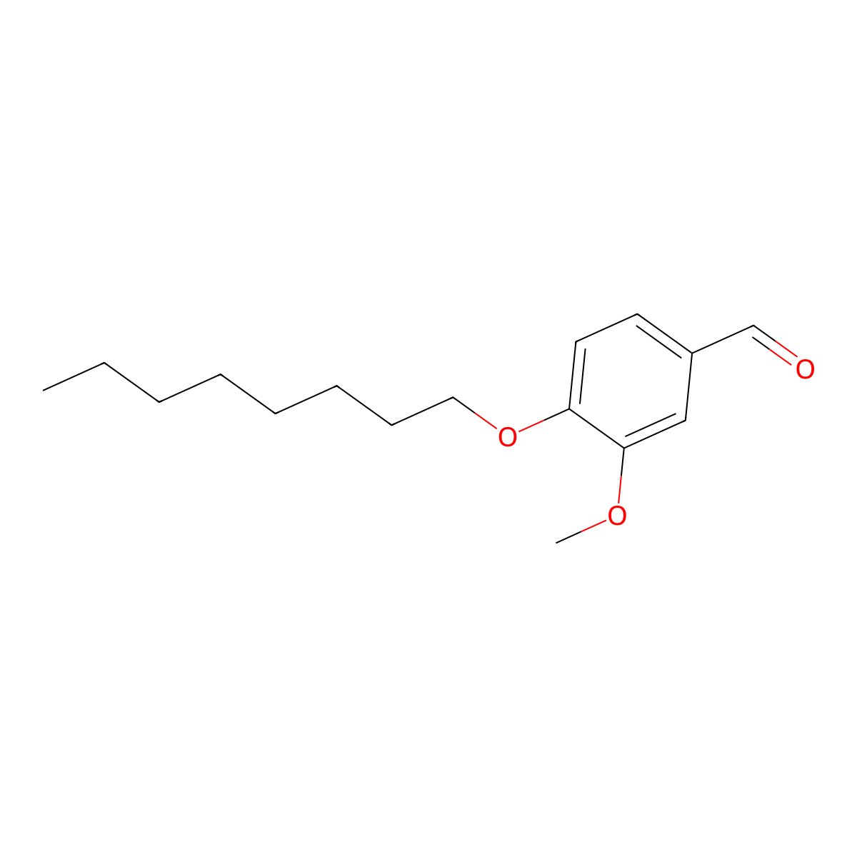 4-(Octyloxy)-M-anisaldehyde molecular structure, CAS 24076-33-3