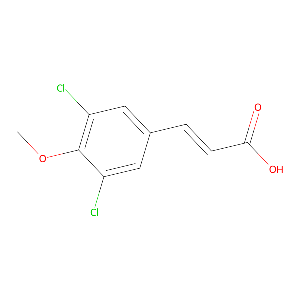 (E)-3-(3,5-Dichloro-4-methoxyphenyl)acrylic acid molecular structure, CAS 24076-35-5