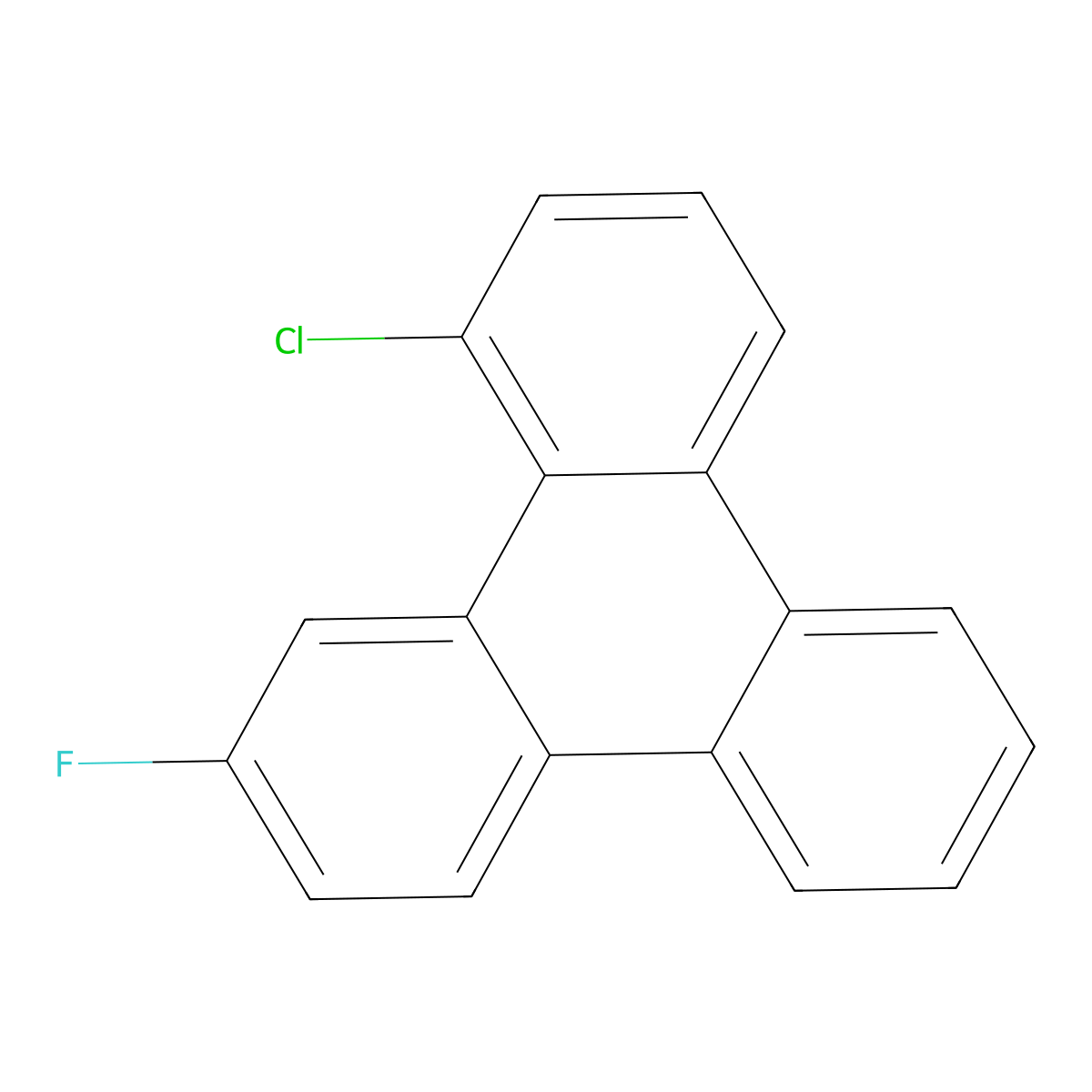 1-Chloro-11-fluorotriphenylene molecular structure, CAS 2407605-19-8