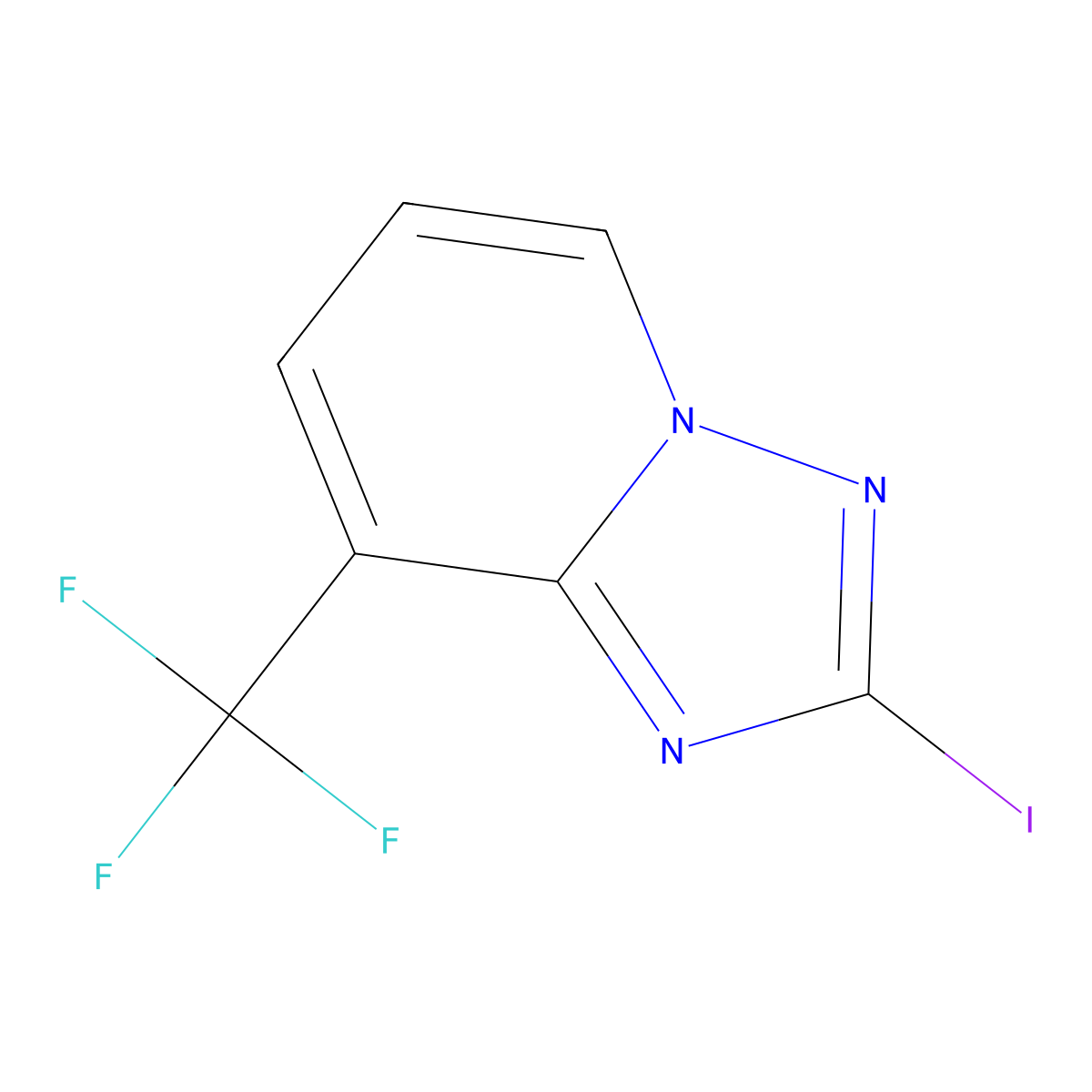2-Iodo-8-(trifluoromethyl)-[1,2,4]triazolo[1,5-a]pyridine molecular structure, CAS 2407663-12-9