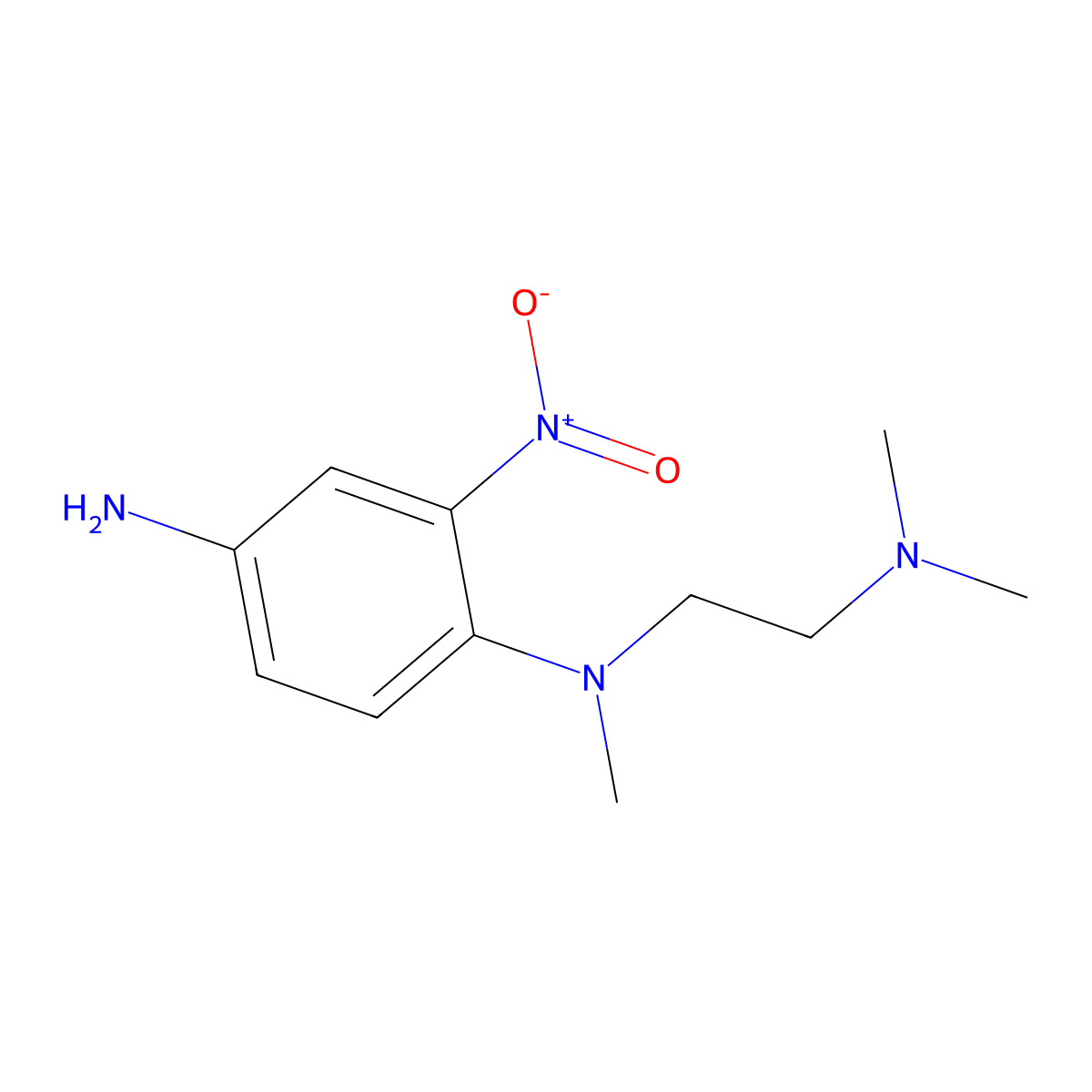 N1-[2-(dimethylamino)ethyl]-N1-methyl-2-nitrobenzene-1,4-diamine molecular structure, CAS 2407750-94-9