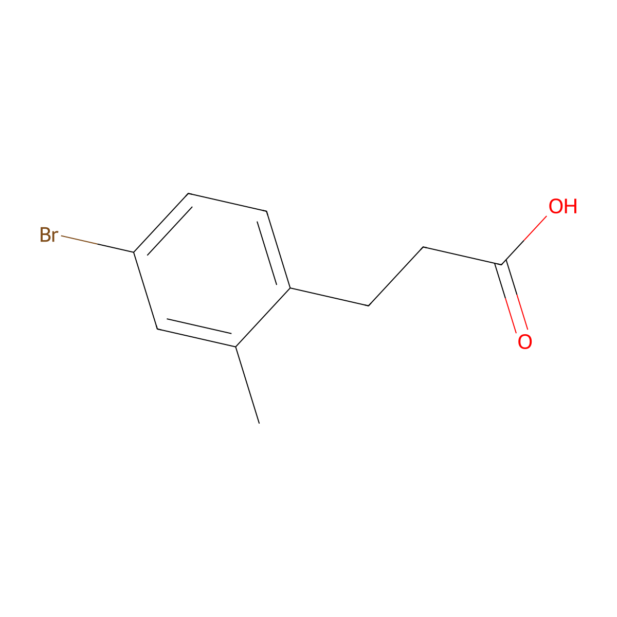 3-(4-Bromo-2-methylphenyl)propanoic acid molecular structure, CAS 24078-17-9