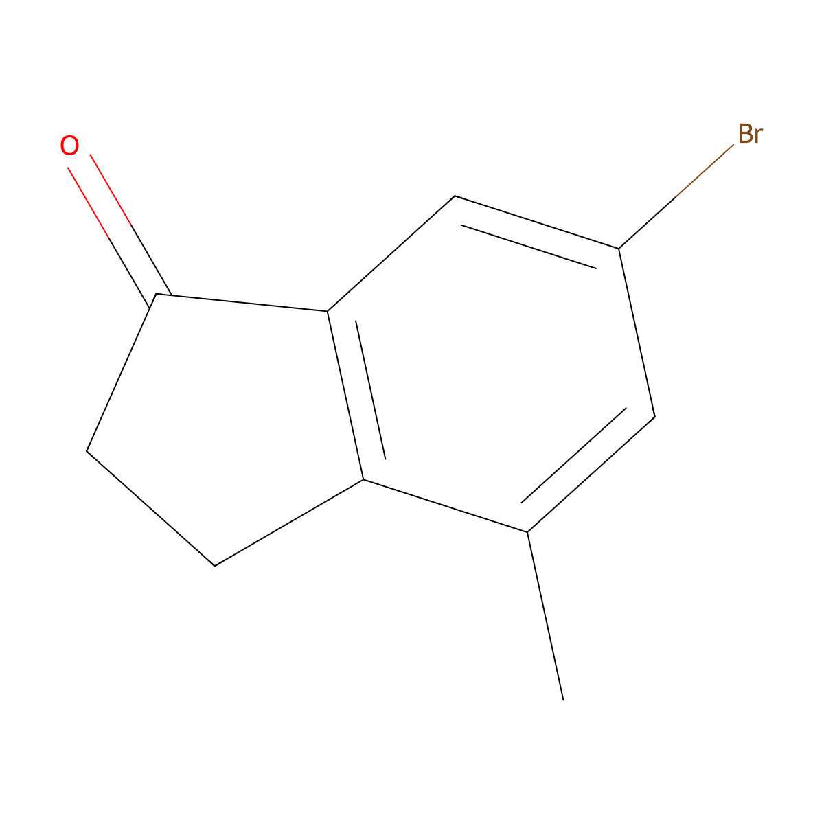6-Bromo-4-methyl-2,3-dihydro-1H-inden-1-one molecular structure, CAS 24078-18-0