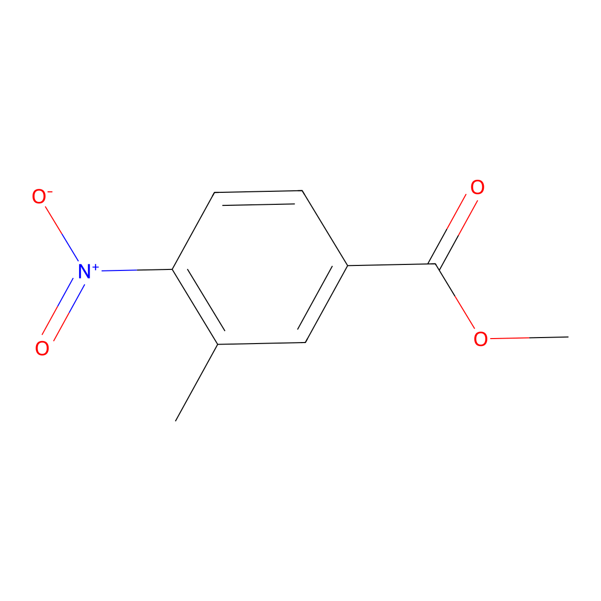Methyl 3-methyl-4-nitrobenzoate molecular structure, CAS 24078-21-5