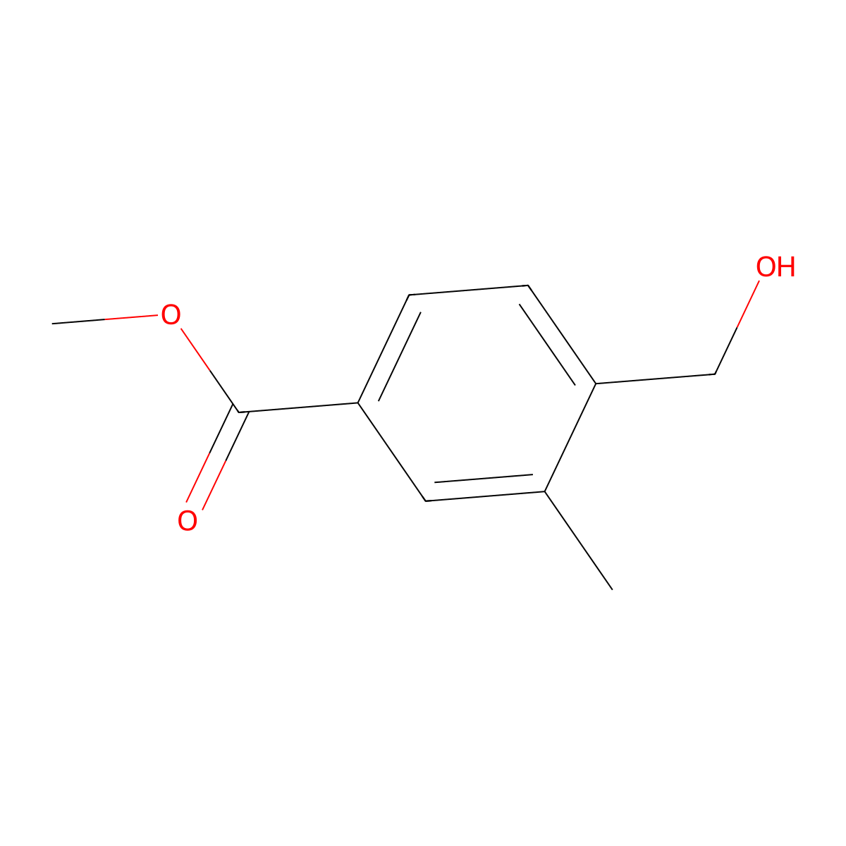 Methyl 4-(hydroxymethyl)-3-methylbenzoate molecular structure, CAS 24078-25-9