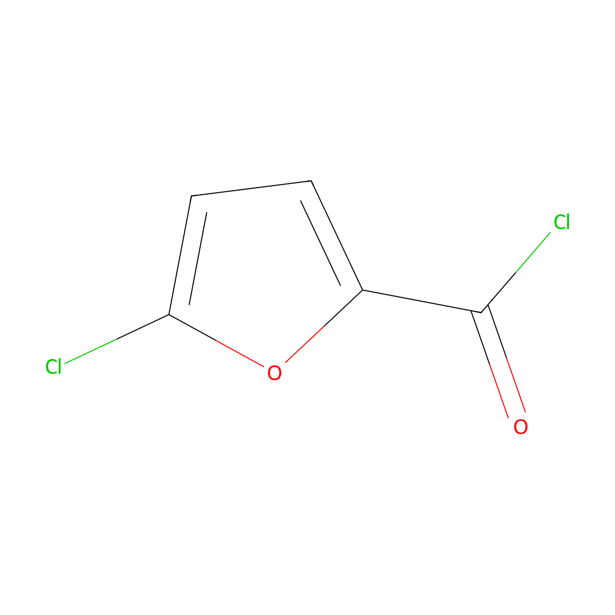 2-Furancarbonyl chloride, 5-chloro- molecular structure, CAS 24078-79-3