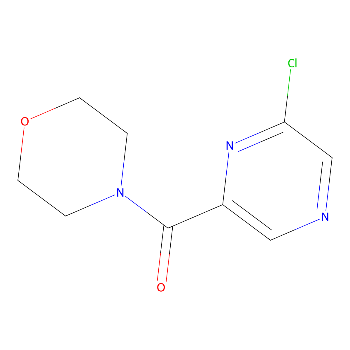 4-((6-Chloro-2-pyrazinyl)carbonyl)morpholine molecular structure, CAS 24079-32-1