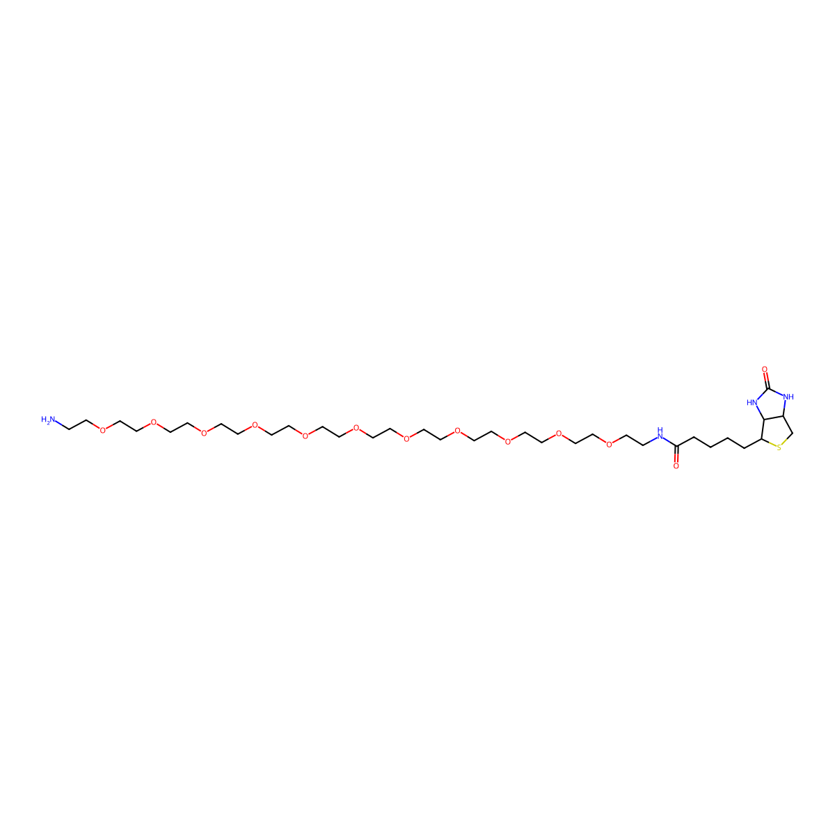 Biotin-PEG-amine molecular structure, CAS 2407913-93-1