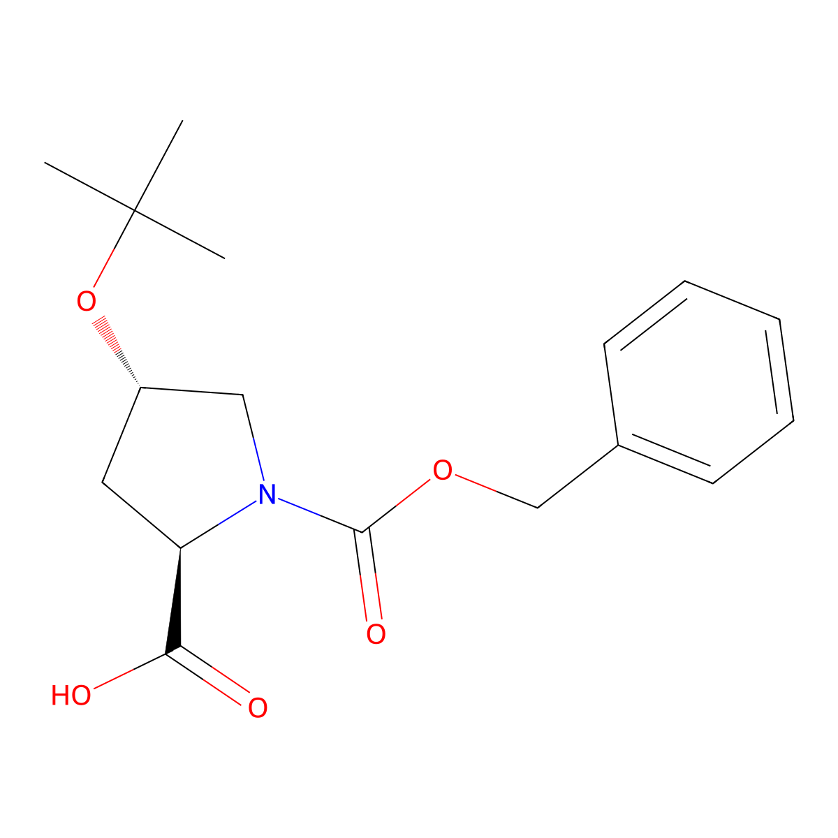 (2R,4S)-1-[(benzyloxy)carbonyl]-4-(tert-butoxy)pyrrolidine-2-carboxylic acid molecular structure, CAS 2407934-39-6
