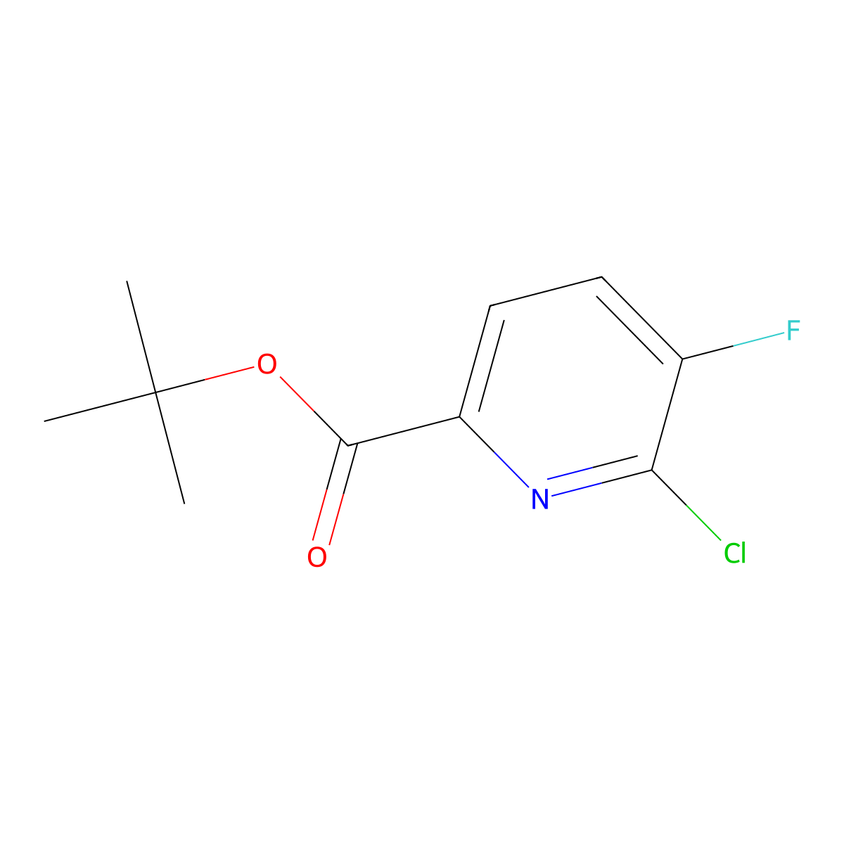 tert-Butyl 6-chloro-5-fluoropicolinate molecular structure, CAS 2407962-35-8