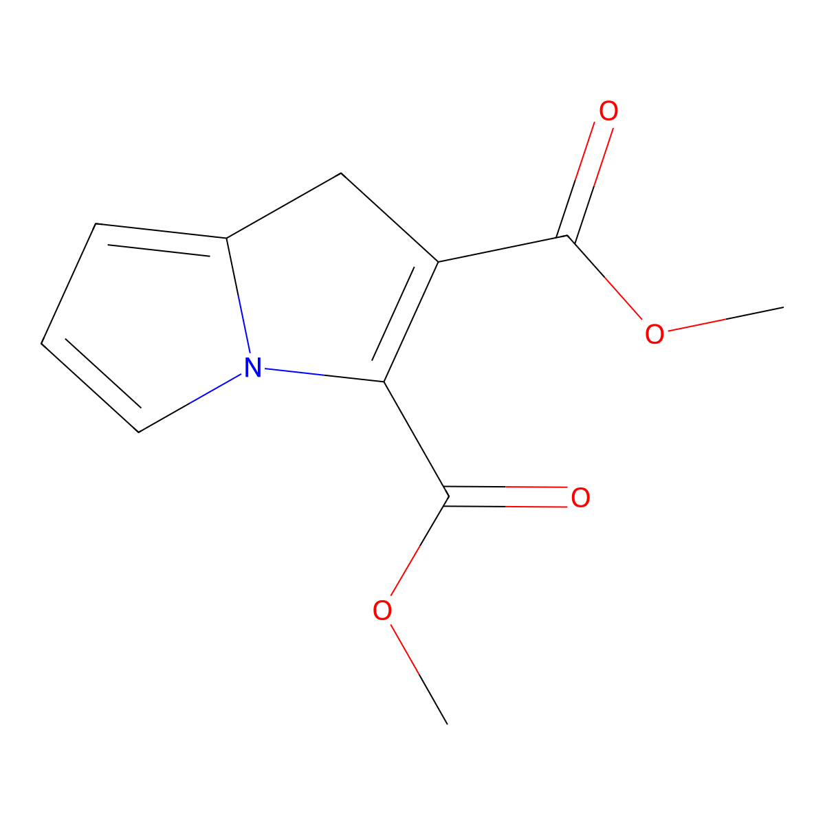 2,3-dimethyl 1H-pyrrolizine-2,3-dicarboxylate molecular structure, CAS 240799-06-8