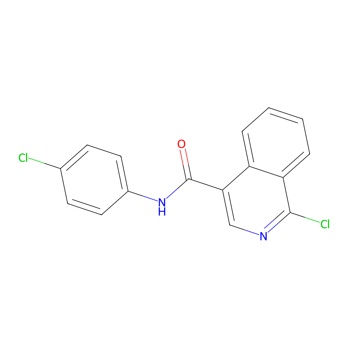 1-chloro-N-(4-chlorophenyl)isoquinoline-4-carboxamide molecular structure, CAS 240799-58-0