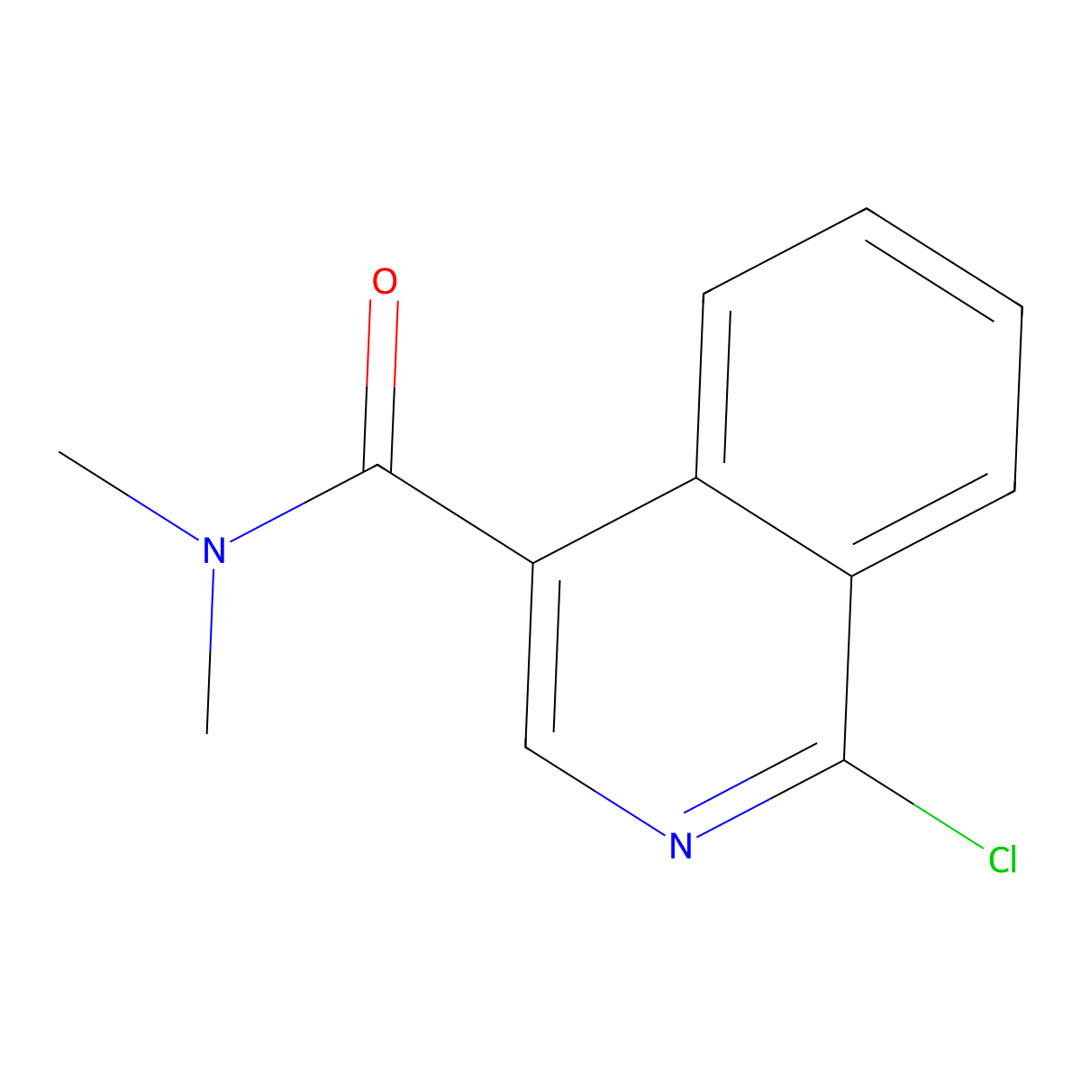 1-chloro-N,N-dimethyl-4-isoquinolinecarboxamide molecular structure, CAS 240799-61-5