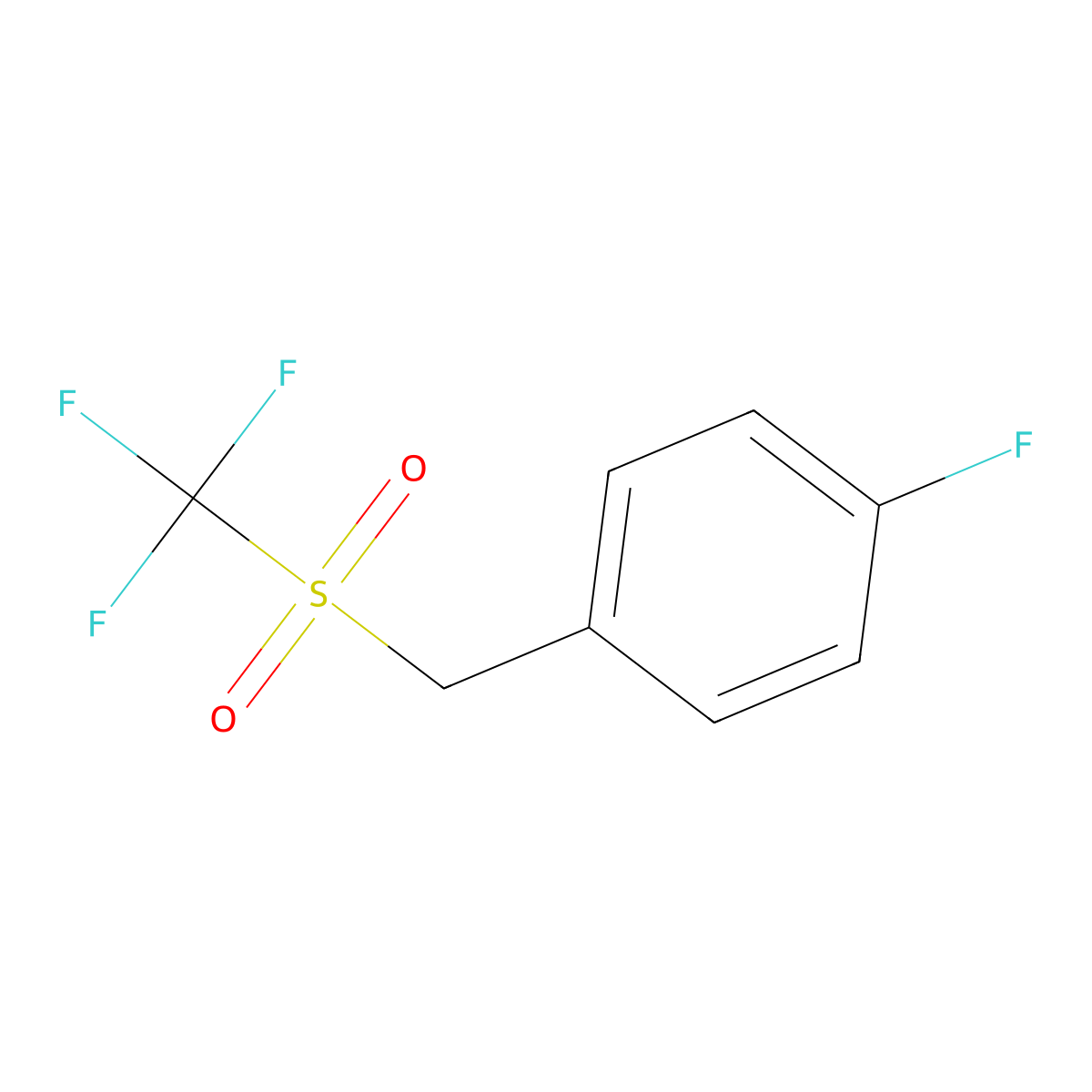 4-Fluorophenyl(trifluoromethylsulfonyl)methane molecular structure, CAS 2408-04-0