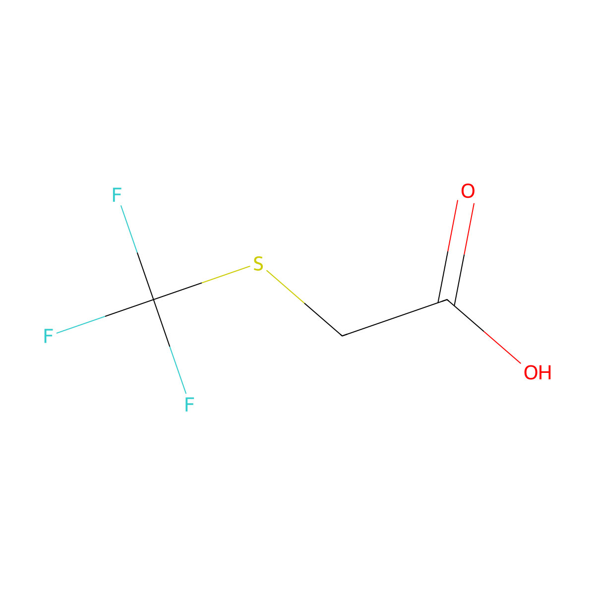 2-[(Trifluoromethyl)sulfanyl]acetic acid molecular structure, CAS 2408-17-5
