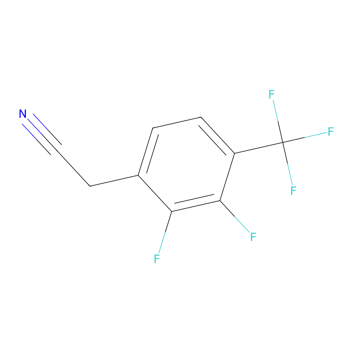 2,3-Difluoro-4-(trifluoromethyl)phenylacetonitrile molecular structure, CAS 240800-44-6
