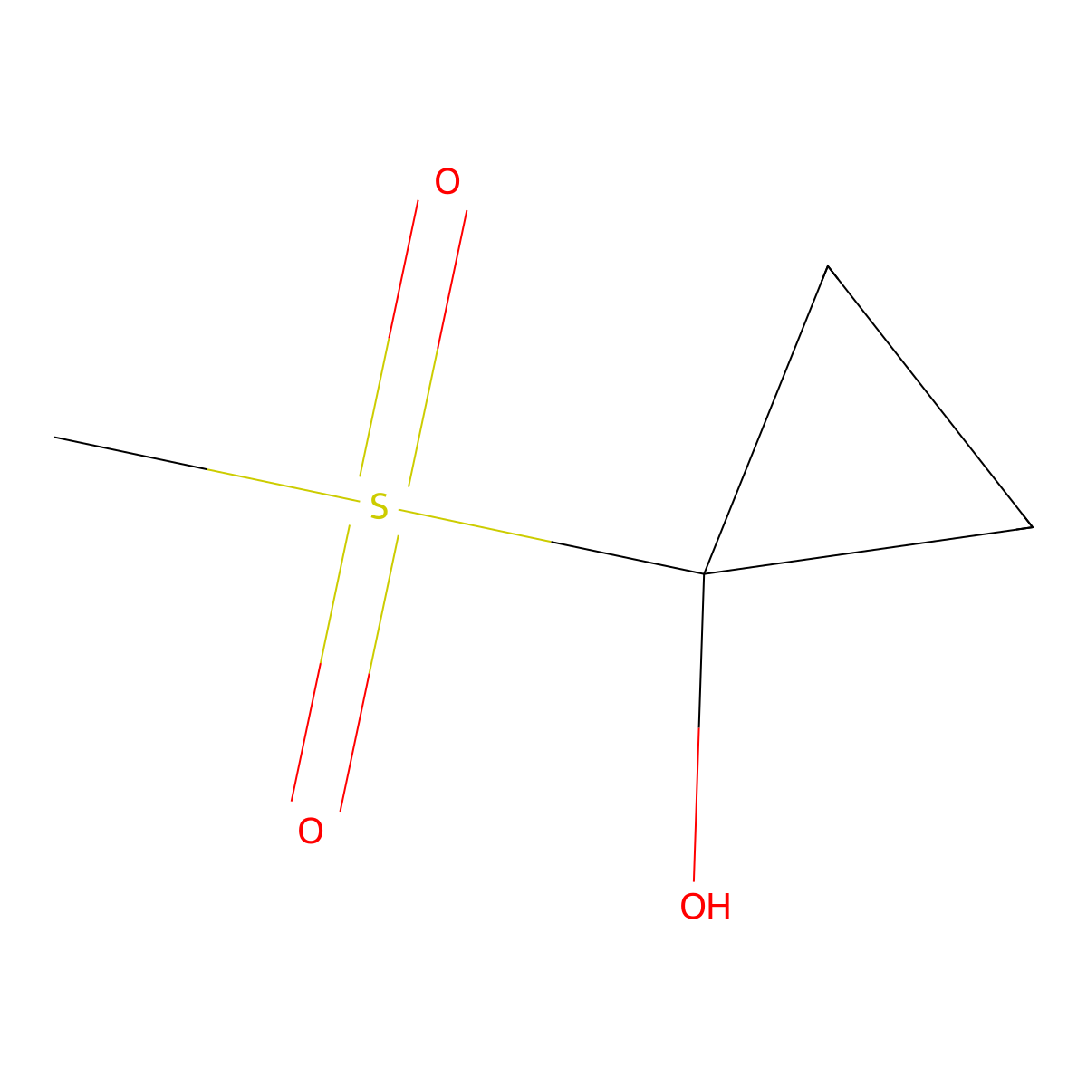1-Methanesulfonylcyclopropan-1-ol molecular structure, CAS 2408001-38-5