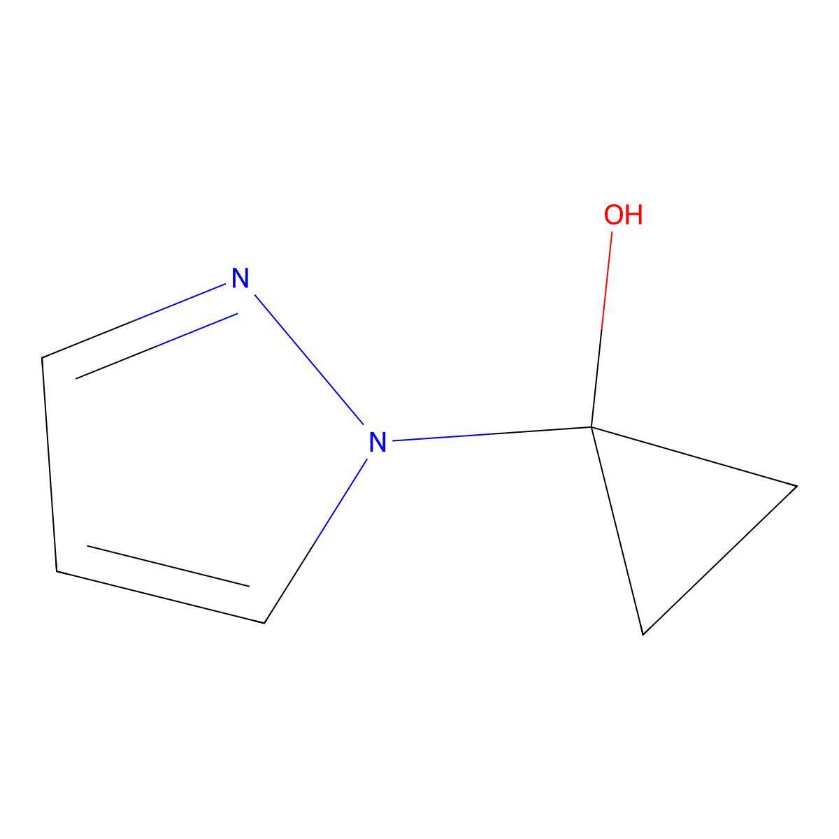1-(1H-pyrazol-1-yl)cyclopropan-1-ol molecular structure, CAS 2408001-44-3