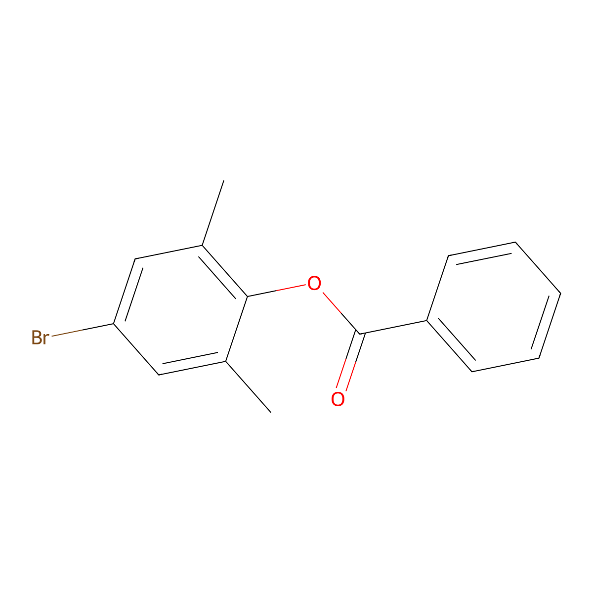 4-Bromo-2,6-dimethylphenyl benzoate molecular structure, CAS 240808-79-1