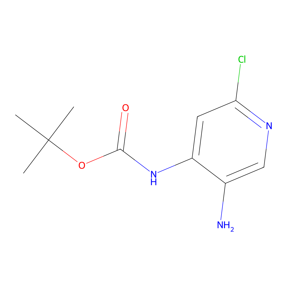 tert-Butyl (5-amino-2-chloropyridin-4-yl)carbamate molecular structure, CAS 240815-75-2