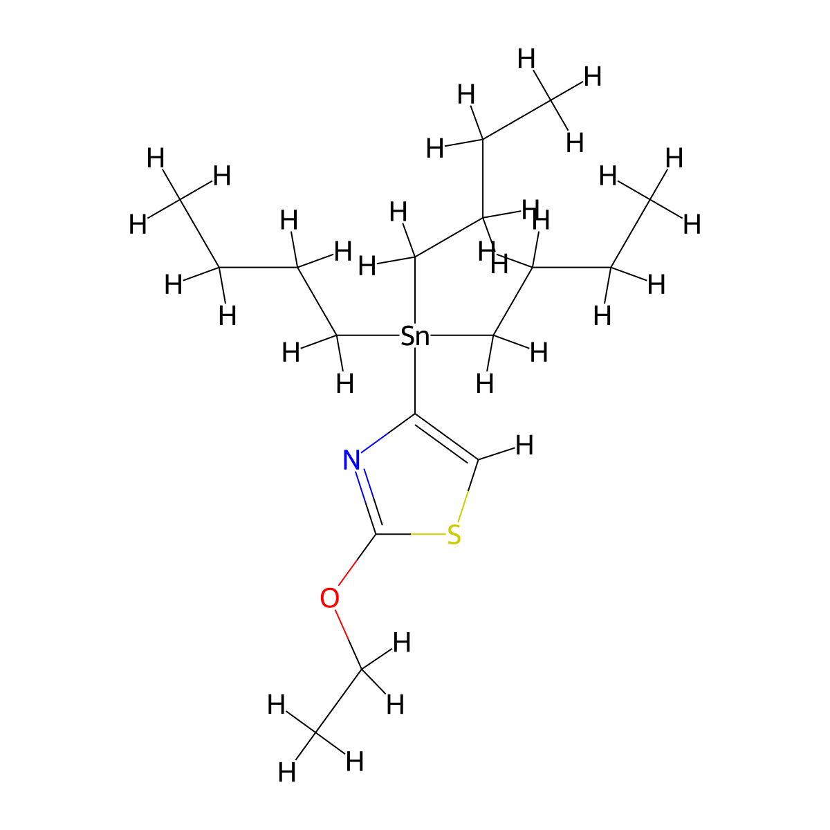 2-Ethoxy-4-(tributylstannyl)thiazole molecular structure, CAS 240816-28-8