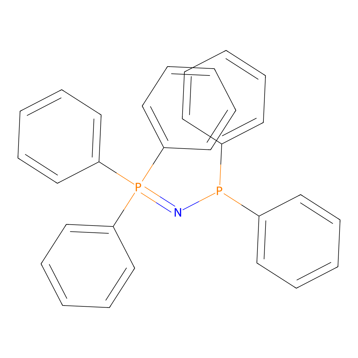 P,P-Diphenyl-N-(triphenylphosphoranylidene)phosphinous amide molecular structure, CAS 24082-36-8