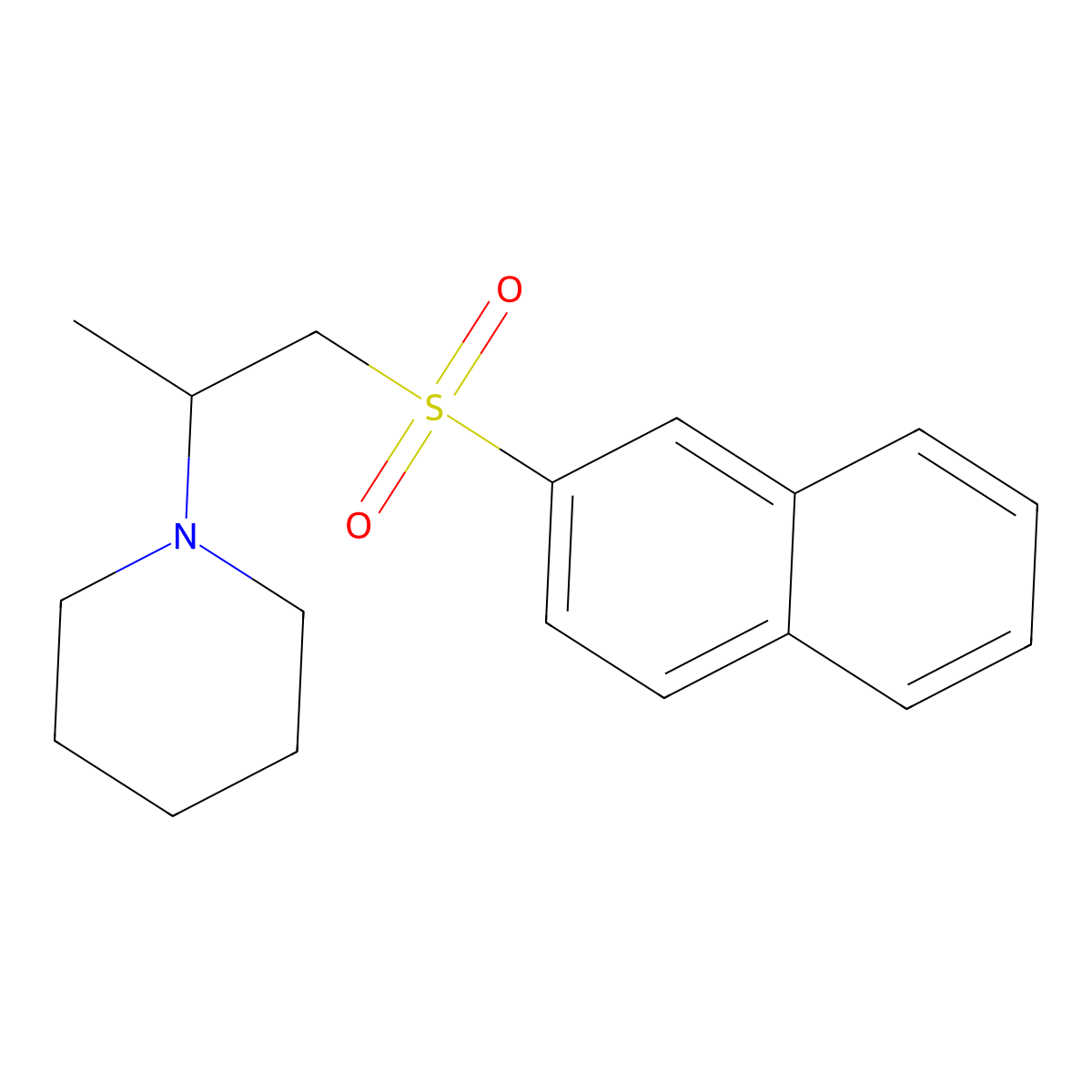 1-[1-(Naphthalen-2-ylsulfonyl)propan-2-yl]piperidine molecular structure, CAS 24082-48-2