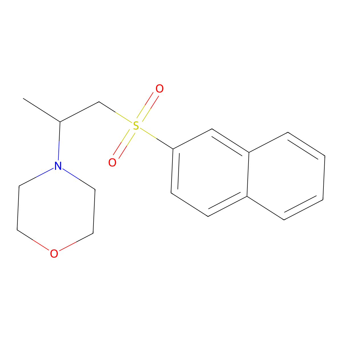 4-(1-Naphthalen-2-ylsulfonylpropan-2-yl)morpholine molecular structure, CAS 24082-50-6