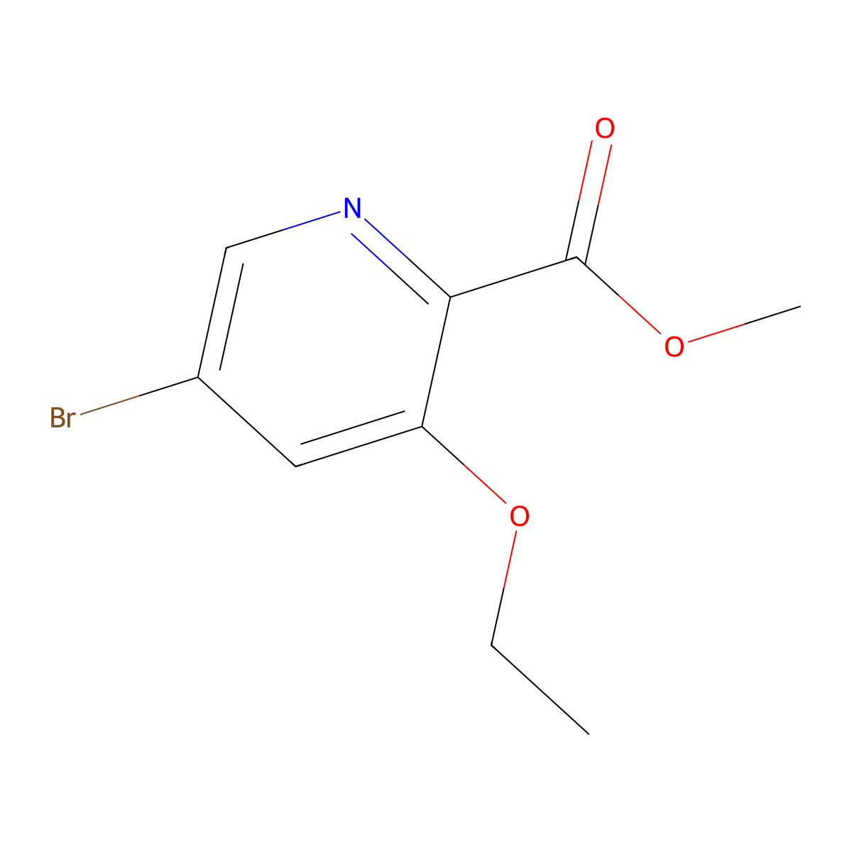 Methyl 5-bromo-3-ethoxypicolinate molecular structure, CAS 2408201-19-2