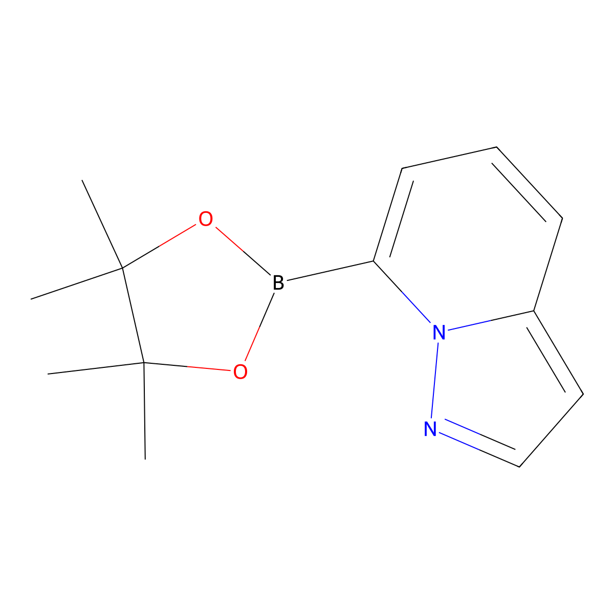 7-(Tetramethyl-1,3,2-dioxaborolan-2-yl)pyrazolo[1,5-a]pyridine molecular structure, CAS 2408262-12-2