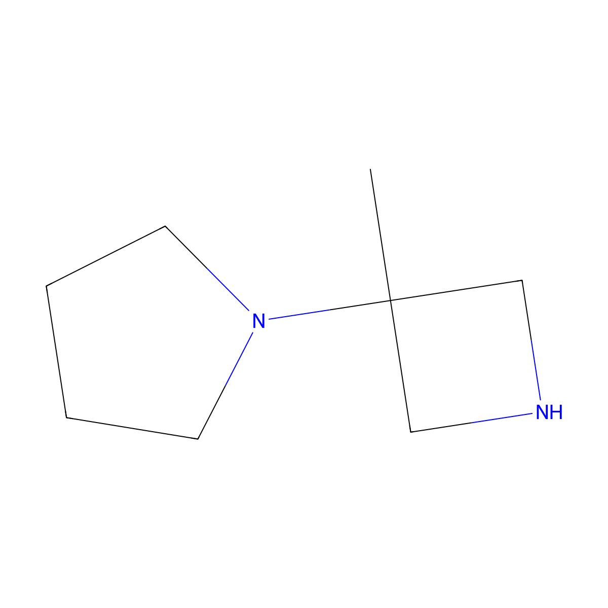 1-(3-Methylazetidin-3-yl)pyrrolidine molecular structure, CAS 24083-67-8
