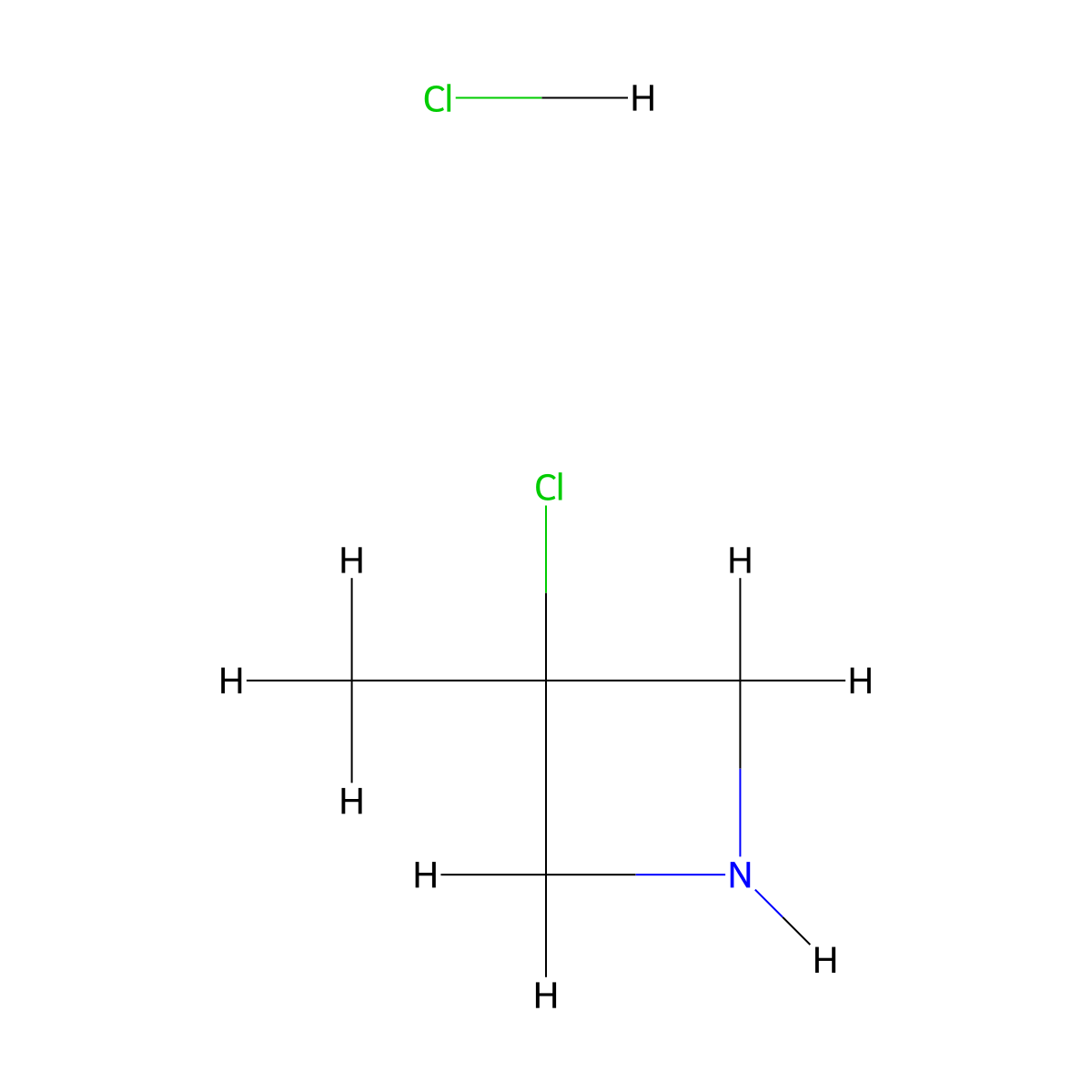 3-Chloro-3-methyl-azetidine;hydrochloride molecular structure, CAS 24083-69-0
