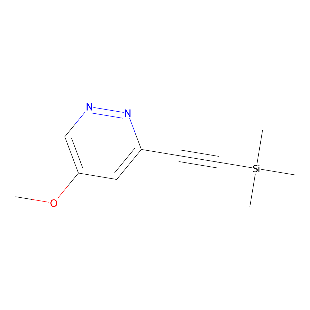 5-Methoxy-3-((trimethylsilyl)ethynyl)pyridazine molecular structure, CAS 2408316-56-1