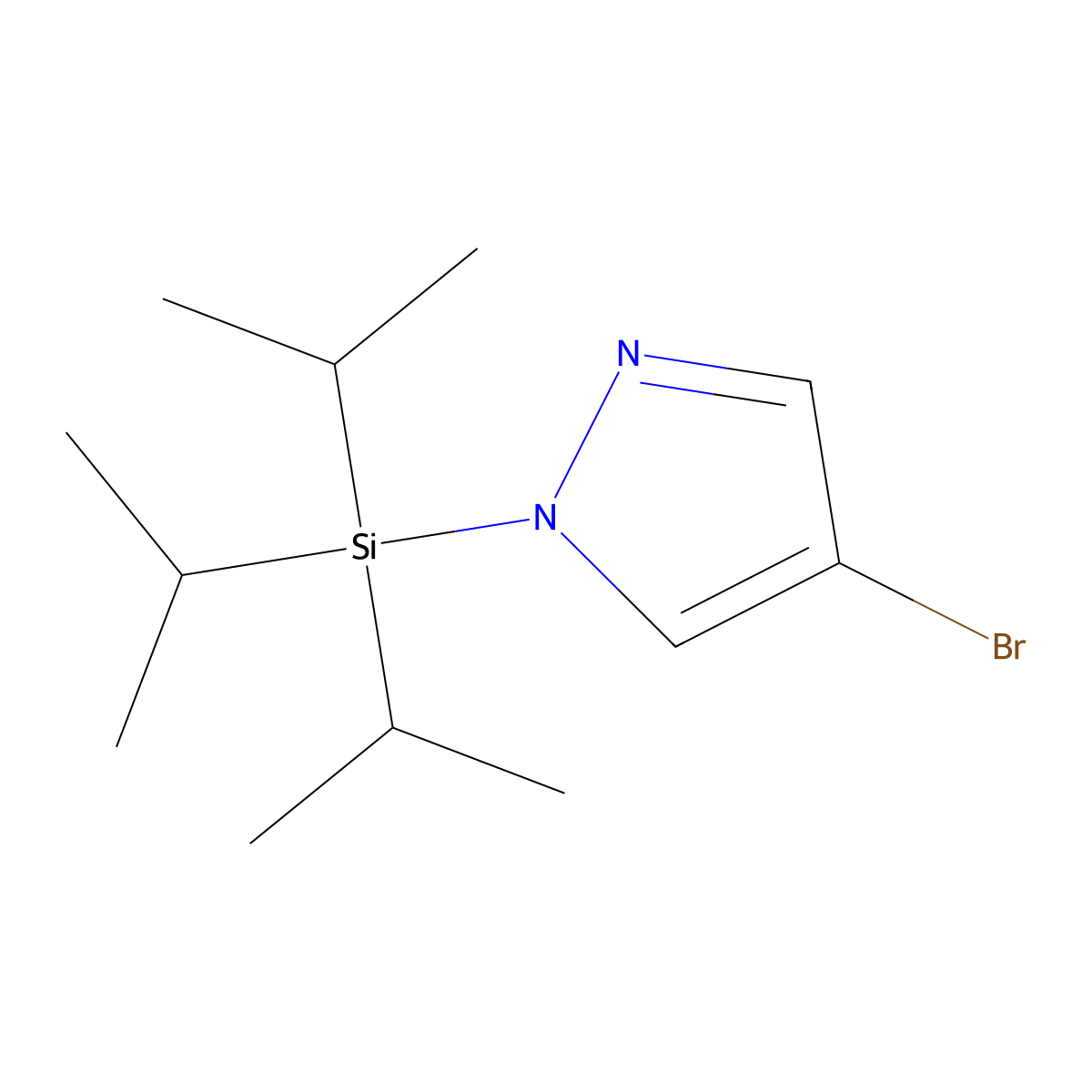 4-bromo-1-(triisopropylsilyl)-1H-pyrazole molecular structure, CAS 2408382-51-2