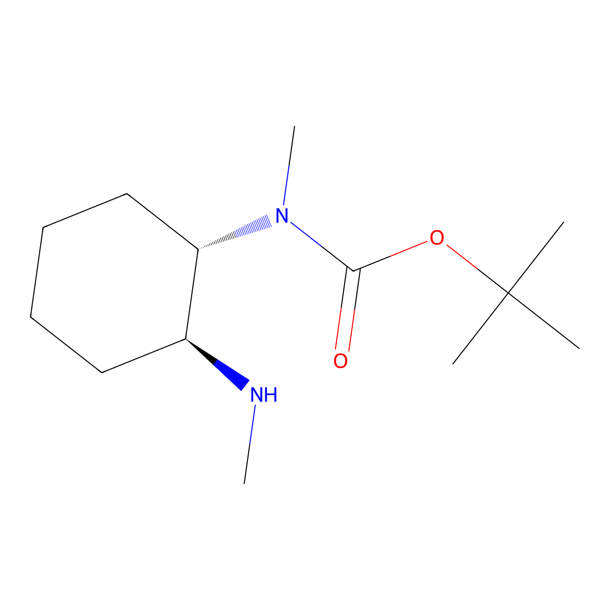 Tert-butyl N-methyl-N-[(1S,2S)-2-(methylamino)cyclohexyl]carbamate molecular structure, CAS 2408391-96-6